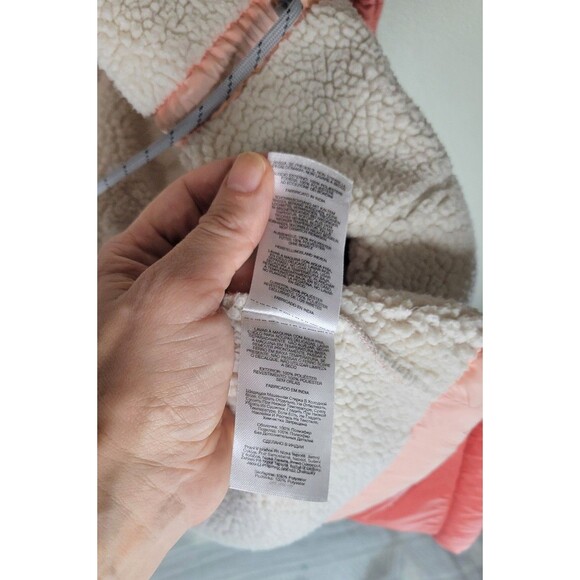 Columbia Women’s L Pink Colorblock Sherpa Lined Hooded Puffer Jacket - Picture 10 of 12